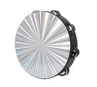 Handheld Metal Bells Party Percussion Drum Instruments Tambourine Double Row Round Form Musical Double Row Hand Drum