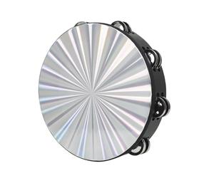 Handheld Metal Bells Party Percussion Drum Instruments Tambourine Double Row Round Form Musical Tamborines Musical Instruments