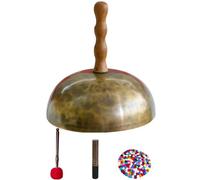 Handheld Metal Singing Bowl, Easy To Carry Meditation Sound Bowl, Meditation Set for Yoga, Chakras, Unique Gift for Women，22cm