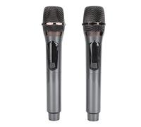 Handheld Microphone, 2pcs Wireless 90db SNR Portable Microphone for Stage LED Display for Home
