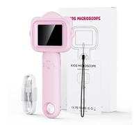 Handheld Microscope 200MP 500X Magnification for Digital Pocket Device with Video Recording for Kids Science Exploration Pink(pink)