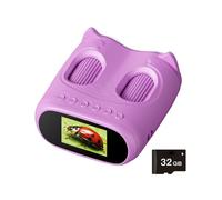 Handheld Microscope Device with 4K Camera, Purple | Children Exploration Set Featuring Highly Definition Screen with Rechargeable Design Suitable for Beginner Learning