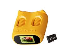 Handheld Microscope Device with 4K Camera, Yellow | Children Exploration Set Featuring Highly Definition Screen with Rechargeable Design Suitable for Beginner Learning