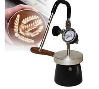 Handheld Milk Frother and Heater with 0.8mm 3-Hole Nozzle and Adjustable Angle for Easy Milk Foam, Ideal for Indoor and Outdoor Use