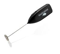 Handheld Milk Frother - Mini Electric Whisk for Coffee, Latte, Cappuccino, Frappe, Matcha, Hot Chocolate - Battery Operated Coffee Whisk Frother - Black