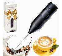 Handheld Milk Frother - Rapid Whisk for Thick Creamy Foam, Perfect for Lattes, Hot Chocolate & Home Coffee, Easy to Clean & Quiet Kitchen Tool - Ideal for Busy Moms, Even Mixing Every Time，Black
