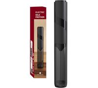 Handheld Milk Frother Stainless Steel Electric Whisk, Battery Powered(Not Included), Ergonomic Coffee Blender for Latte, Cappuccino, Matcha, Protein Shakes,Compact, Easy to Use and Clean - Black