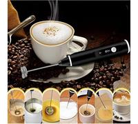 Handheld Milk Frother, USB Rechargable,Electric Whisk for Coffee, Milk, Latte, Hot Chocolate, Egg whisking, Mixer, Adjustable Speed, Removable Mixing Head