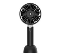 Handheld Mini Electric Fan with 1200mAh Rechargeable Battery, 3 Speed Settings, Foldable Handle, Portable for Travel, Office, Home & Desk, USB Powered, Ideal for Summer, Outdoor & Bedroom Use (Black)