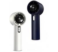 Handheld Mini Fan, 100-Speed Stepless Turbo Portable Fan with Smart LED Digital Display, USB Rechargeable High Airflow Personal Desk Fan, Long Battery Life Cooling Fan for Travel, Office, Home