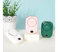 Handheld Mini Fans, Portable Neck Hanging Fan, Clip on Waist Fan, USB Rechargeable, Eyelash Fan, 3 Speeds Adjustable, Quiet Fan, Strong Airflow, for Desk Travel Office Outdoor Sport (white)