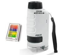 Handheld Mini Microscope for Kids, Portable Pocket Microscope With 120X Magnification Digital Miniscope With 12 Slides For Boys And Girls, Science Experiments Supplies