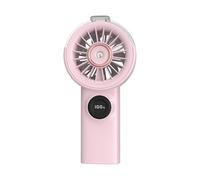 Handheld Misting Fan Portable, Small Personal Hand Held Rechargeable Mist Fan Water Spray, Battery Operated Hand Mister Fans 100-Speed, Cooling Fan for Travel Home Office Outdoor (Pink)