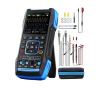 Handheld Oscilloscope Multimeter 2C53T, WapoRich 3 in 1 Oscilloscope 2 Channel with Signal Generator, 50MHz, 250 MSa/s, 13 Signal Waveforms, TRMS 19999 Counts, Cursor/X-Y/FFT Function, Online Update
