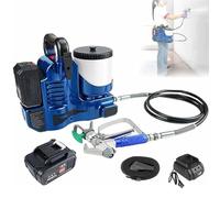 Handheld Paint Spray Gun - Battery Powered with 6-Speed Adjustment, 1.1 L/Min Flow Rate and 1.2L Capacity for Wall and Fence Painting