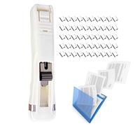 Handheld Paper Clam Clip Dispenser,File Binding ClampDispenser,Refillable Office Stapler Set - for Scrapbooking Work School Classroom College Study Paperwork