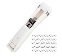 Handheld Paper Clip Dispenser | Refillable Office | Push Button Clip Stapler - for Office, School, Classroom, Working, Learning, Paperwork, Stapling, Organising, Filing