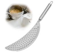 Handheld Pasta Strainer with Handle, Stainless Steel Pan Drainer, Saucepan Pot Drainer for Pasta Spaghetti Fry Noodles Kitchen Pots Pans(36×6.5cm)