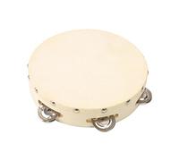 Handheld Percussion Drums Natural Materials Construction 5 Pair Metal Bells Musical Learning Tool For All Age Groups Professional Drumhead Tambourine
