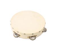 Handheld Percussion Drums Natural Materials Construction 5 Pair Metal Bells Musical Learning Tool for All Age Groups Wedding/Birthday Party Percussion Instrument
