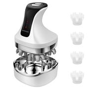 Handheld Pet Massager for Dogs and Cats by SEYRLMK - Electric Massage Tool - Head and Back Scratcher for Relieving Tension with Four Rotating Massage Heads