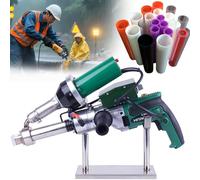 Handheld Plastic Welding Extruder, 1600W+800W+1300W Hot Air Welder Gun, Dual Heating Pipe Welding Tool for Welding PVC HDPE PP PE PVC EVA Sheets, Fabrication & Repair