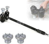 Handheld Pneumatic Hammer, Automatic Impact Hammer, with 2 Hammer Heads, Planing The Wall Surface, Hammering Frequency 2×2100 BPM, 6-8 Square Meters/Hour