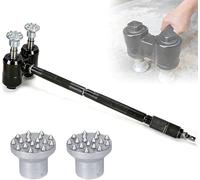 Handheld Pneumatic Hammer, Automatic Impact Hammer, with 2 Hammer Heads, Planing The Wall Surface, Hammering Frequency 2×2100 BPM, 6-8 Square Meters/Hour