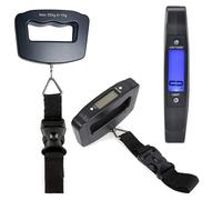 Handheld Portable Digital Luggage Scale with Grip - Travel Portable Electronic Weighing Suitcase and Bag Electronic Travel Scale - 110Lb/50kg - Black
