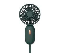 Handheld Portable Fan -Usb Rechargeable Personal Fan, Battery-Powered 3-Speed Small Fan-Green