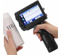 Handheld Portable Inkjet Printer - 4.3 Inch Touch Screen 0.78-5 Inch Printing Height 45mm/s Speed - for Barcode Text Logo QR Code Batch Number 25 Languages