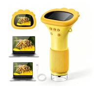 Handheld Portable Microscope, 1000X HD Imaging Microscope with 8 LEDs (Orange)