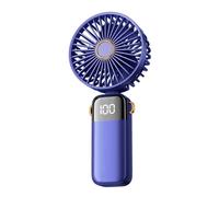 Handheld Portable Mini Fan Electric Ice Cooling Desktop Neck Hanging Fan Indoor Outdoor Noise Reduction Silent 12000RPM Turbine Engine Adjustable Wind Speed Phone Stand Type-C Charging