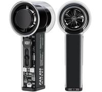 Handheld Portable Trubo Fan for Ice Cooling - 1-100 Adjustable Powerful Mini Cooling Personal Fan - 3000mAh Rechargeable,18H,Led Display - Essentials Gifts For Travel,Outdoor,Camping,Women,Man -Black