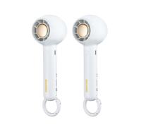 Handheld Portable USB Rechargeable Fan, Pack of 2 Geepas White One Size