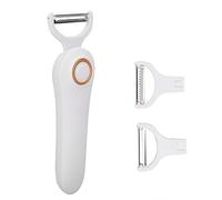 Handheld Potato Peeler, Electric USB Re Able Fruit Vegetables Electric Re Able Vegetable with 3 Cutter Heads for Home Kitchen Carrot Cucumber Peelers Vegetable Tools