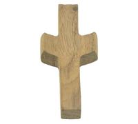 Handheld Prayer Cross - Exquisite Hand Holding Cross, Smooth Wooden Prayer Cross, Handmade Pocket Cross, Natural Wooden Cross for Christian Devotional Practices, Symbolic Faith Cross for Geb