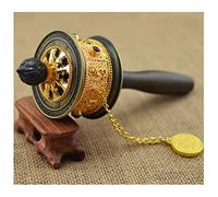 handheld prayer, Tibetan Prayer Wheel, Hand Held Prayer Wheel Buddhist Prayer Wheel Prayer Wheel with Scroll, Wheel for Relaxing, Praying, Meditation, (Color : Gold) (Color : Gold)(Color:White)