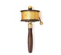 handheld prayer, Tibetan Prayer Wheel,Hand Held Prayer Wheel Buddhist Prayer Wheel Tibetan Prayer Wheel, Alloy Tibetan Buddhism Six Words Mantra Hand Cranking Buddhist Prayer Wheel (Size : 2) (Size :