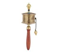 Handheld Prayer Wheel, Buddhist Prayer Wheel, Tibetan Buddhist Om Mani Padme Hum Functioning Miniature Handheld Prayer Wheel with Scroll