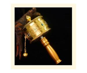 Handheld Prayer Wheel, Buddhist Prayer Wheel, With Tibetan Buddhist, for Scriptures, blessing, Meditation, Healing