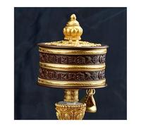 Handheld Prayer Wheel, Buddhist Prayer Wheel, Wooden Handle Prayer Wheel, Praying Blessing Meditation Healing Relaxing