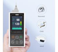 Handheld Pulse Oximeter Fingertip Blood Oxygen Monitor 3 Probes Adult Pediatric