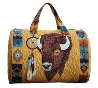 Handheld Quilted Embroidered Travel Bag - Multifunctional Sports & Gym Duffel with Artistic Animal Designs, Ideal for Weekend Getaways, Fitness Sessions, and Daily Commutes YS11,16X8X8 inch