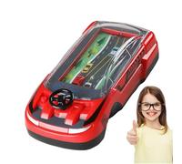 Handheld Racing Game Interactive Car Battle Toy Educational Console Kids Boys Girls Age 3+ Driving Simulation Strategic Planning ABS Material Portable 15x7.5x5cm 210g Battery Operated Fun Entertainmen
