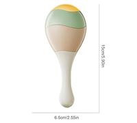 Handheld Rattle Toy, Hand Drum Music Shaker, 2.36x5.91 Inches Soothing Sensory Visual Tracking Toys, Educational Baby Rattles Toy for Kids, Early Learning, Motor Skills and Rhythm Training Use