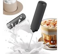Handheld Rechargeable Milk Frother with Stainless Steel Whisk - USB Charging Electric Drink Mixer for Lattes, Cappuccino, Hot Chocolate, Matcha, Protein Shakes - Portable, Easy to Use and Clean