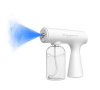 Handheld Rechargeable ULV Nano Mist Mister with Blue Light Electrostatic Technology, Portable Barbershop Humidifier for Hair Salons, Home, Office & Car Wireless Atomizer for Air Refresh（K5SPro White）