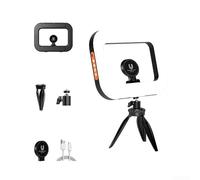 Handheld Ring Light 15W for usb-c Rechargeable Portable LED Ring Light 2500-6500K Bi-Color Dimmable for Selfie Portable Video Light 3600mAh for battery for Vlogging for Selfie Ring Light 1-100%(A pro)