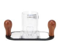 Handheld Router Plunge Base for 65mm Trimming Machine, CNC Aluminum Alloy Base with Wooden Handle, Precision Carving and Milling Tool for Woodworking, Smooth Surface Design for Com